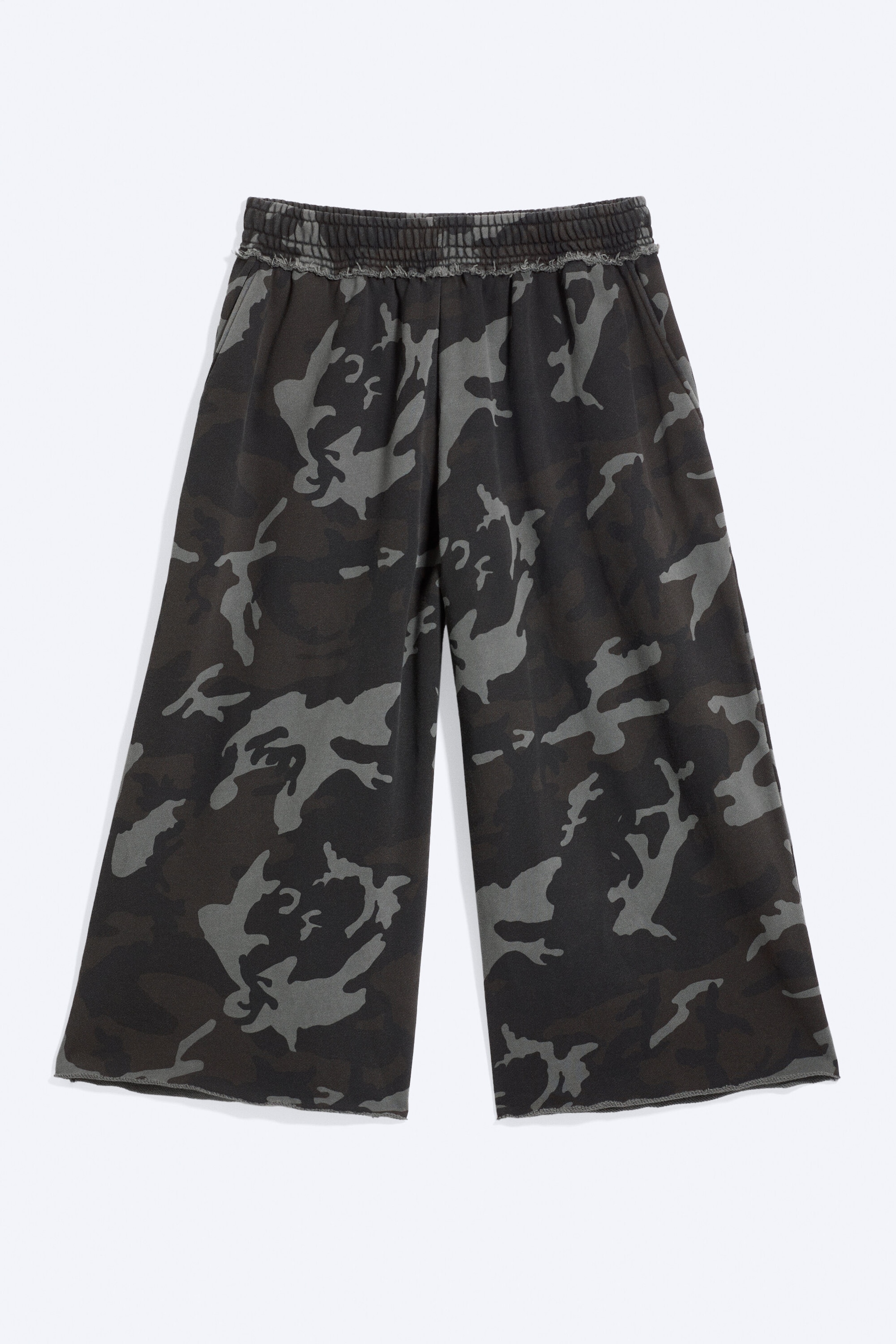 Dark Khaki Green - Camo - Terry 7/8th trousers - 0