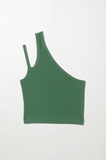 Green - Strap Crop Top - 0