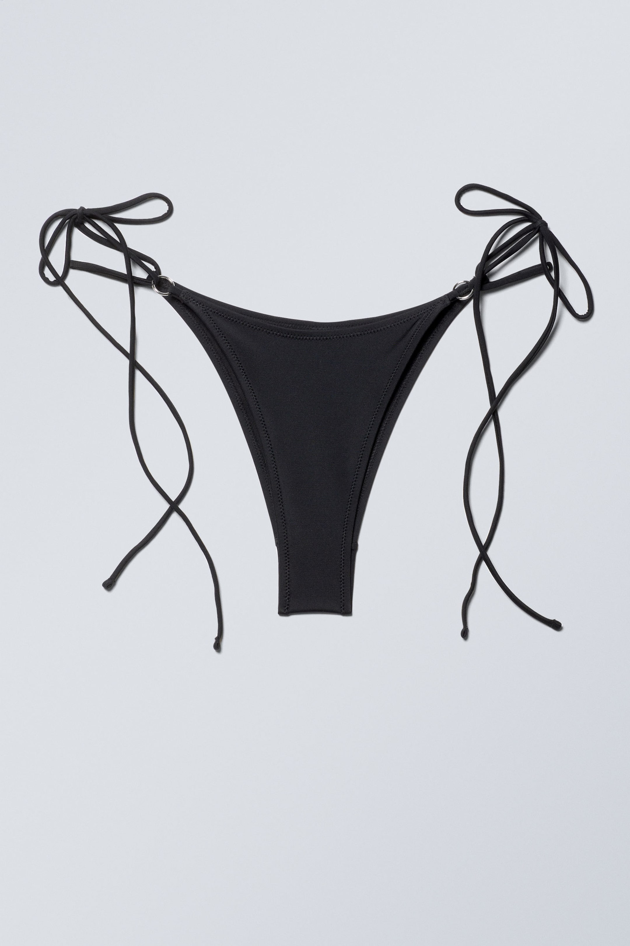 Black - Tie Bikini Bottoms - 0