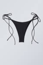 Black - Tie Bikini Bottoms - 0