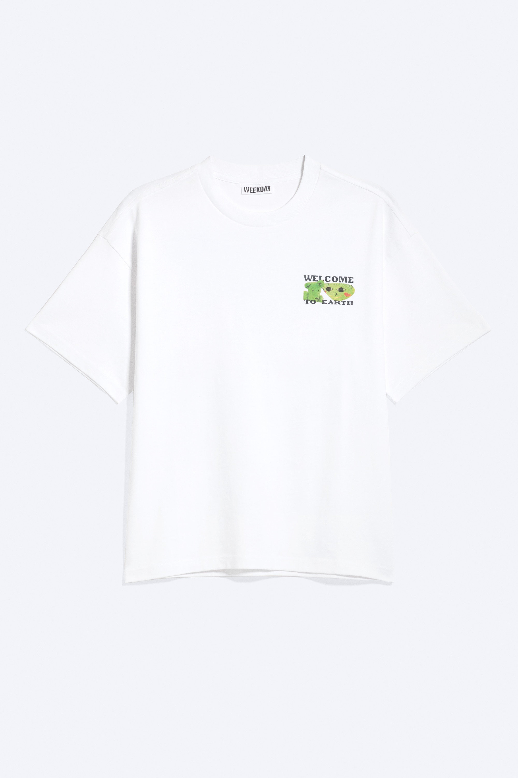 Boxy Printed Graphic T-shirt - White - Welcome To Earth/Black - Karma/Yellow - Italy/White - Total Chaos/Red - Nebulith/Black - Haunted Dreams