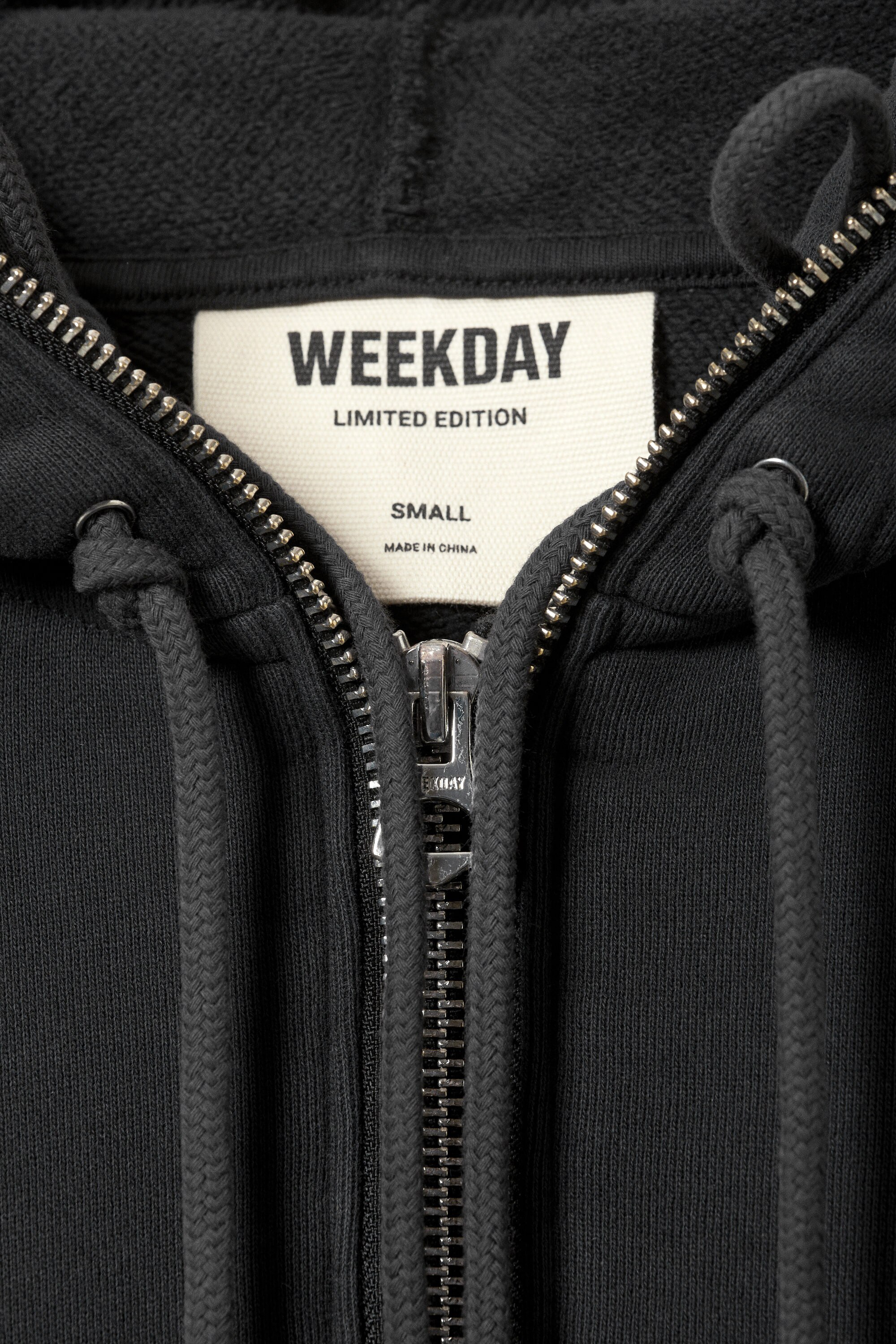 double-layered standard zip hoodie - Black | Weekday EU