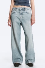 Notus Blue - Light Blue - Missy Low Rise Loose Straight Jeans - 1