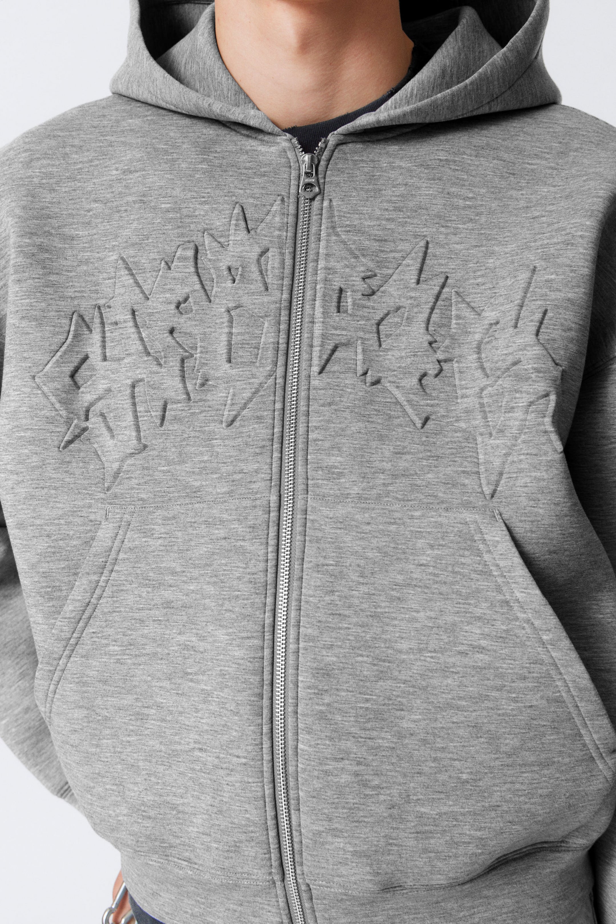 #A5A5A5 - Simon Graphic Scuba Zip Hoodie - 2