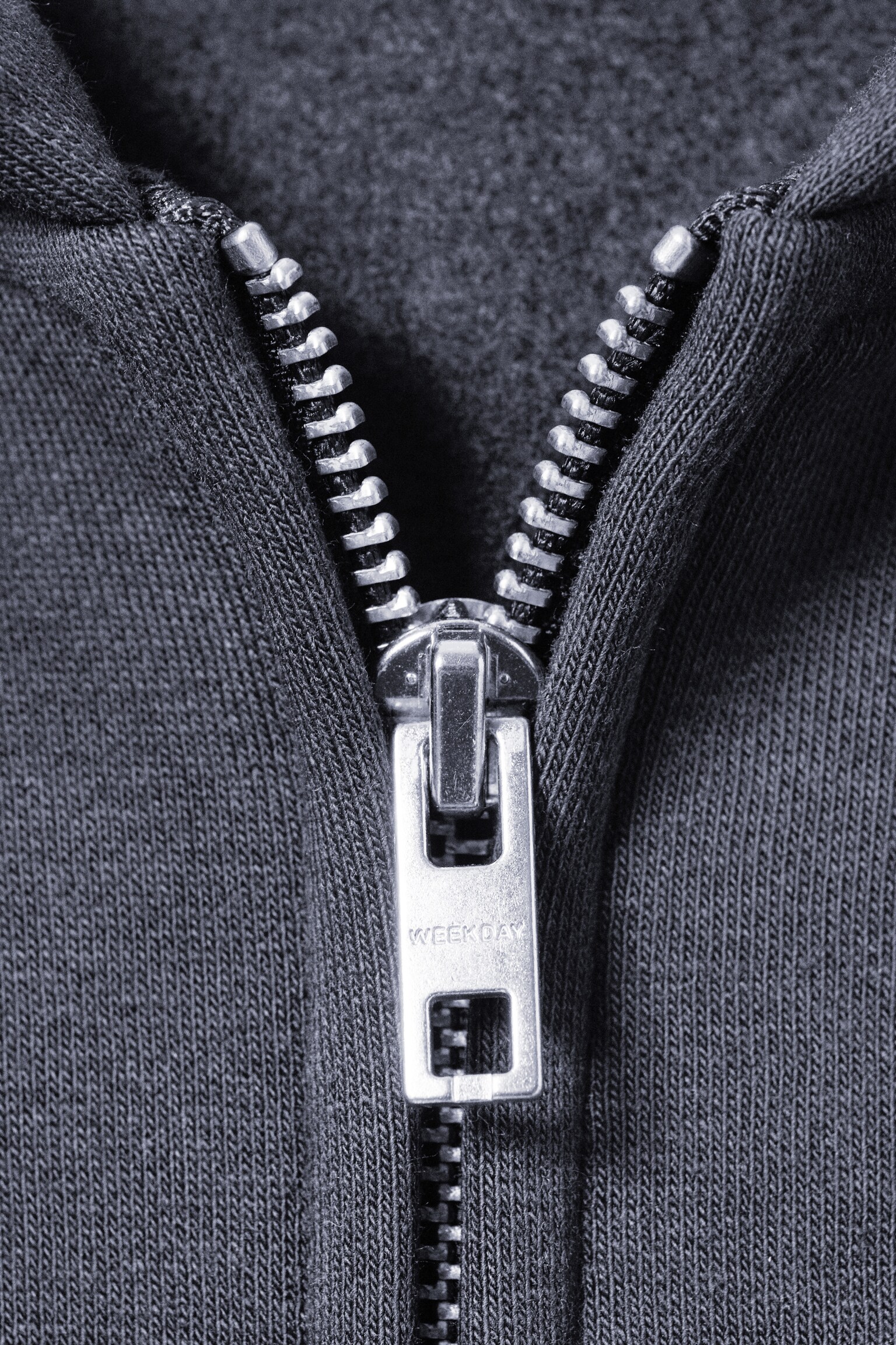 Loose Fit Zip Hoodie - Washed Blue/Black/Washed Dark Green/Grey Melange - 5