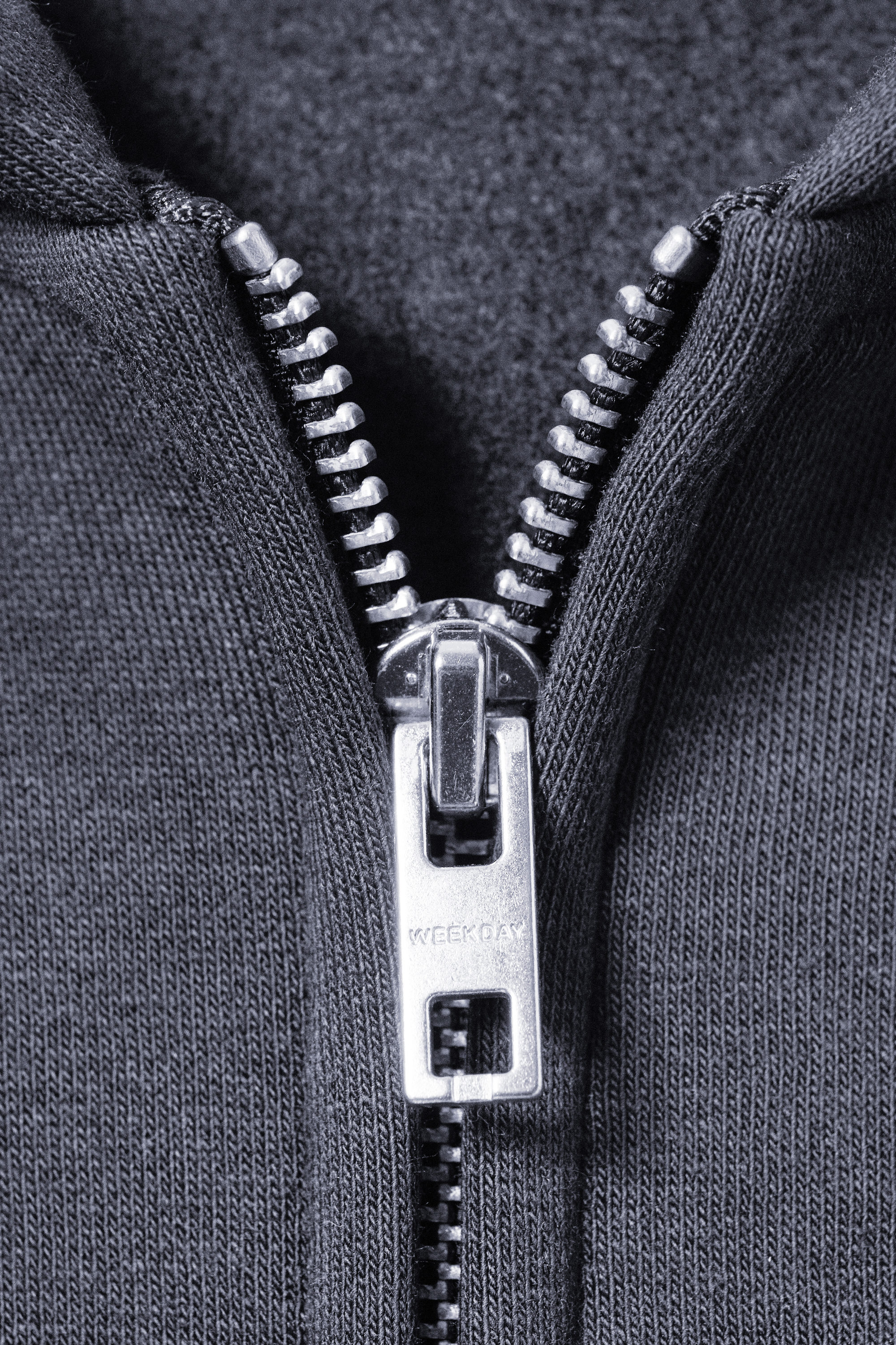 Bleu délavé - Sweat à capuche zippé ample - 3