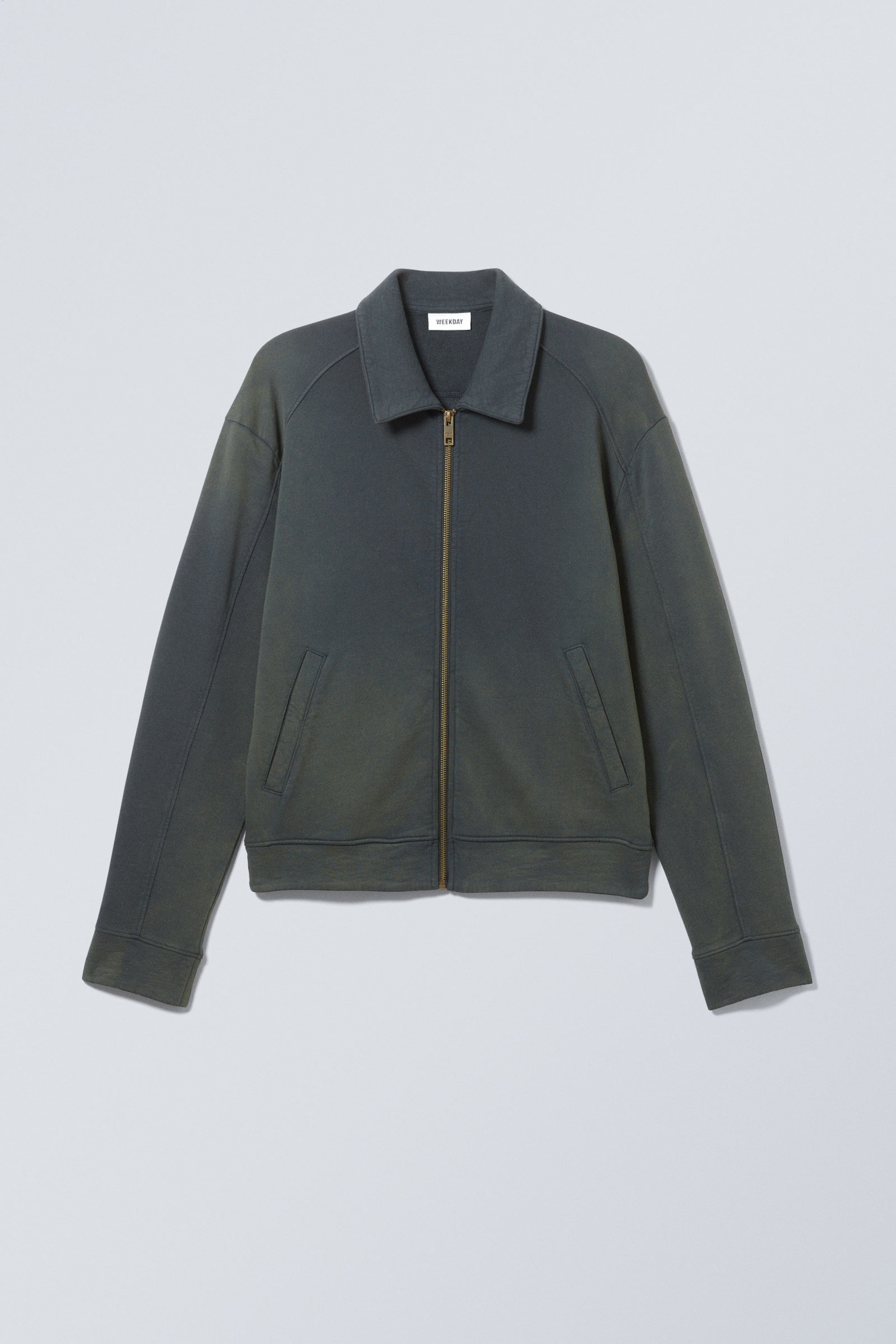 Washed Dark Blue - Washed Zip Jacket - 0