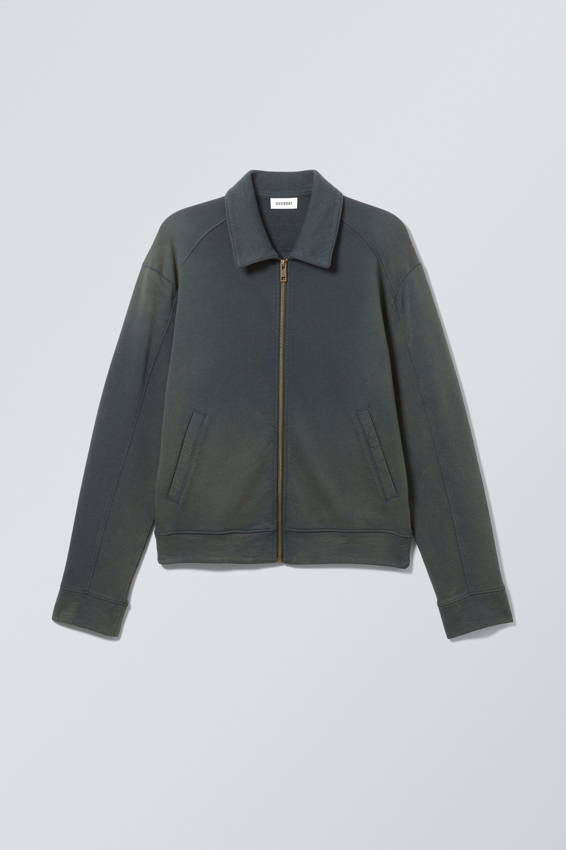 Tvättad Mörkblå - Norton Zip-jacka - 0