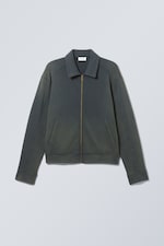 Tvättad Mörkblå - Norton Zip-jacka - 0