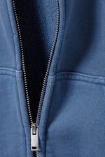 Washed Blue - Cropped Boxy Zip Hoodie - 4