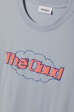 Blue - Relaxed Printed T-Shirt - 1