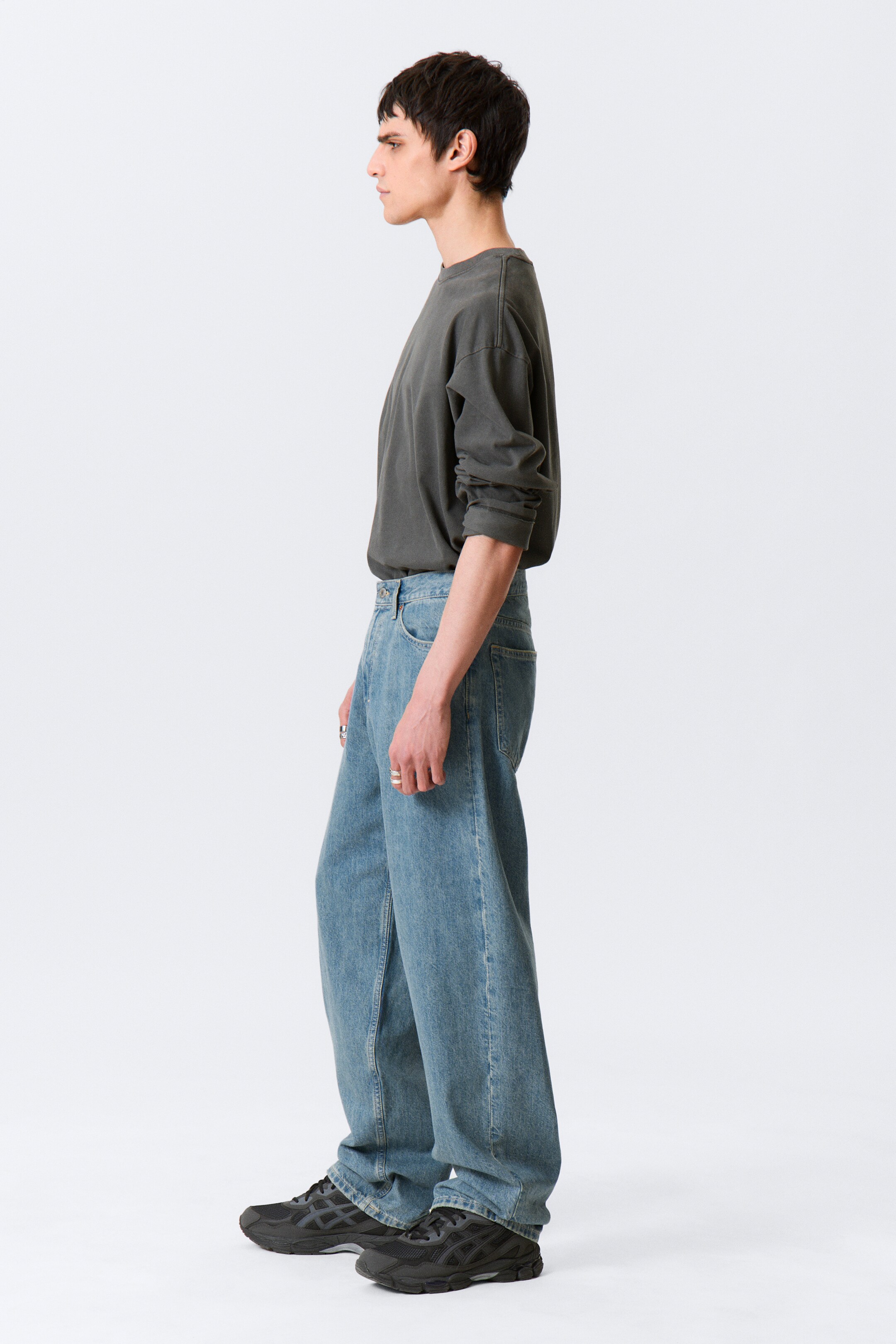 Ingrandisci l'immagine: Galaxy Loose Straight Leg Jeans - 2000 Blue - Medium Blue - UOMO | H&M CH 8