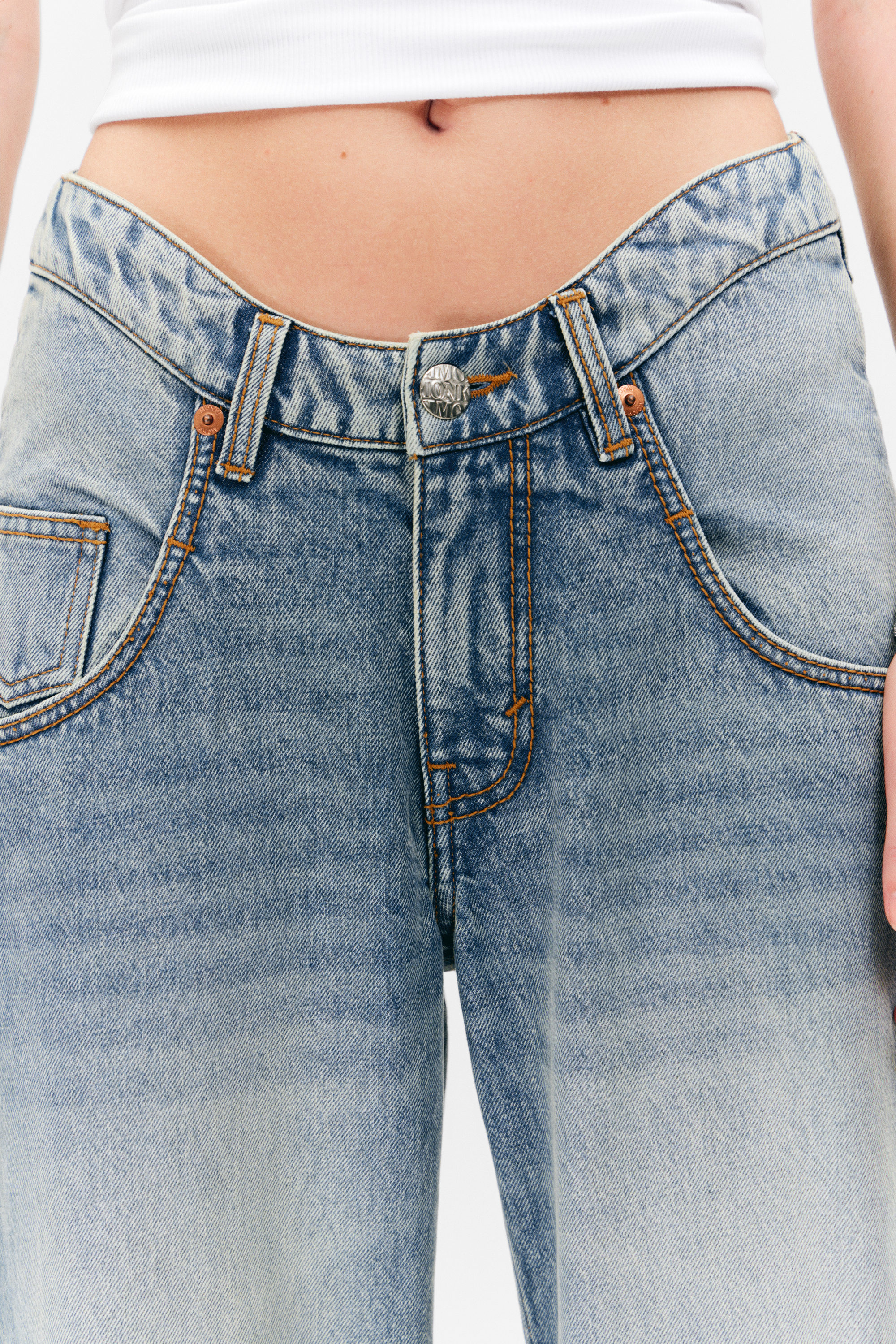 Hypnos Blau - Mittelblau - Fever Scooped Waist Workwear Jeans - 2