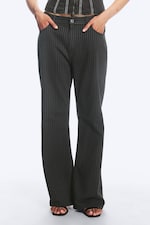 Dunkelgrau - Low Rise Structured Trousers - 1
