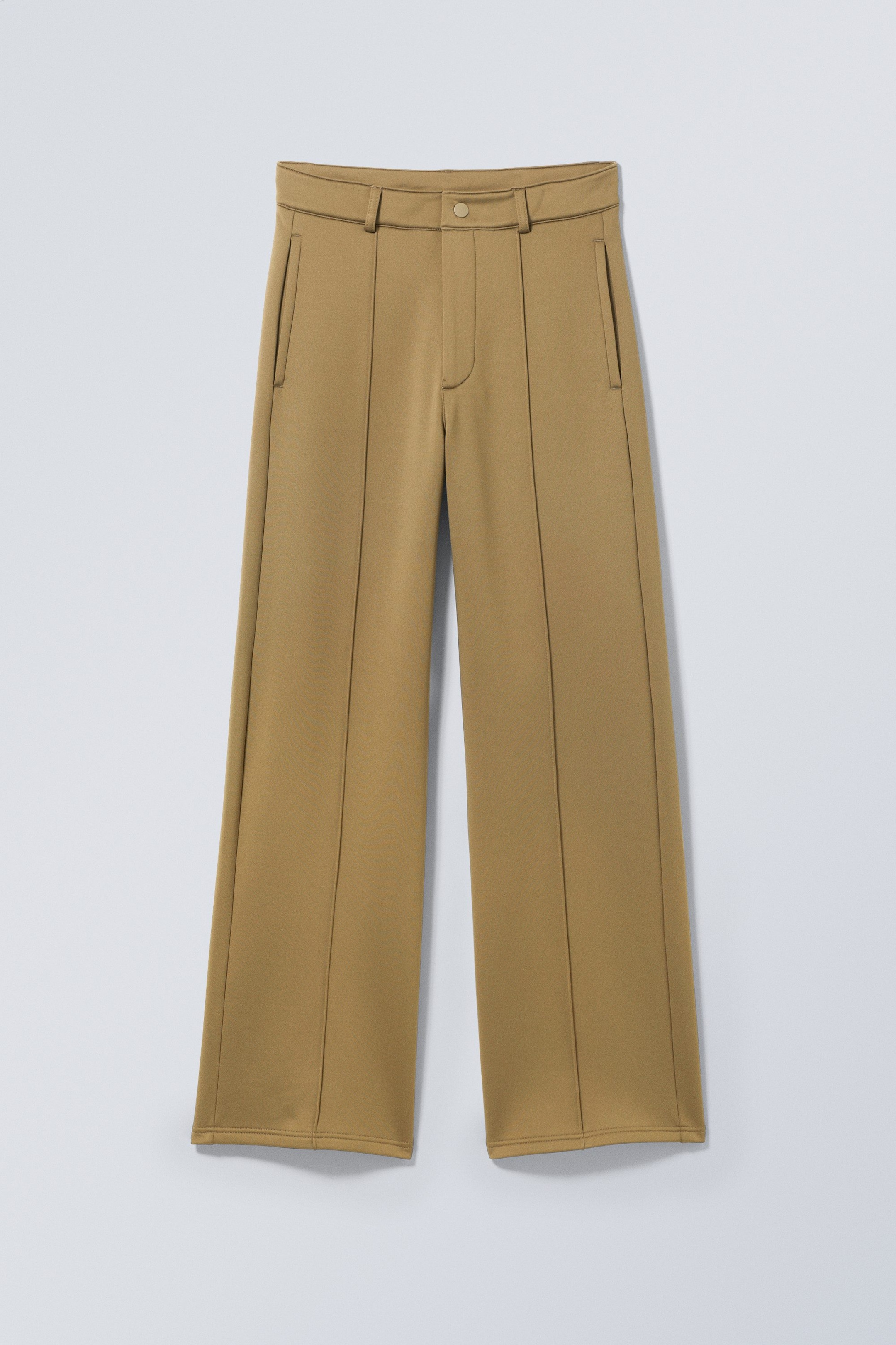 Khaki - Farid Jersey Trousers - 0