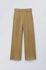 Khaki - Farid Jersey Trousers - 0
