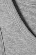Lichtgrijs gemêleerd - Geribde regular fit tanktop - 4