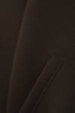 Dark Brown - Oversized Scuba Zip-Hoodie - 1