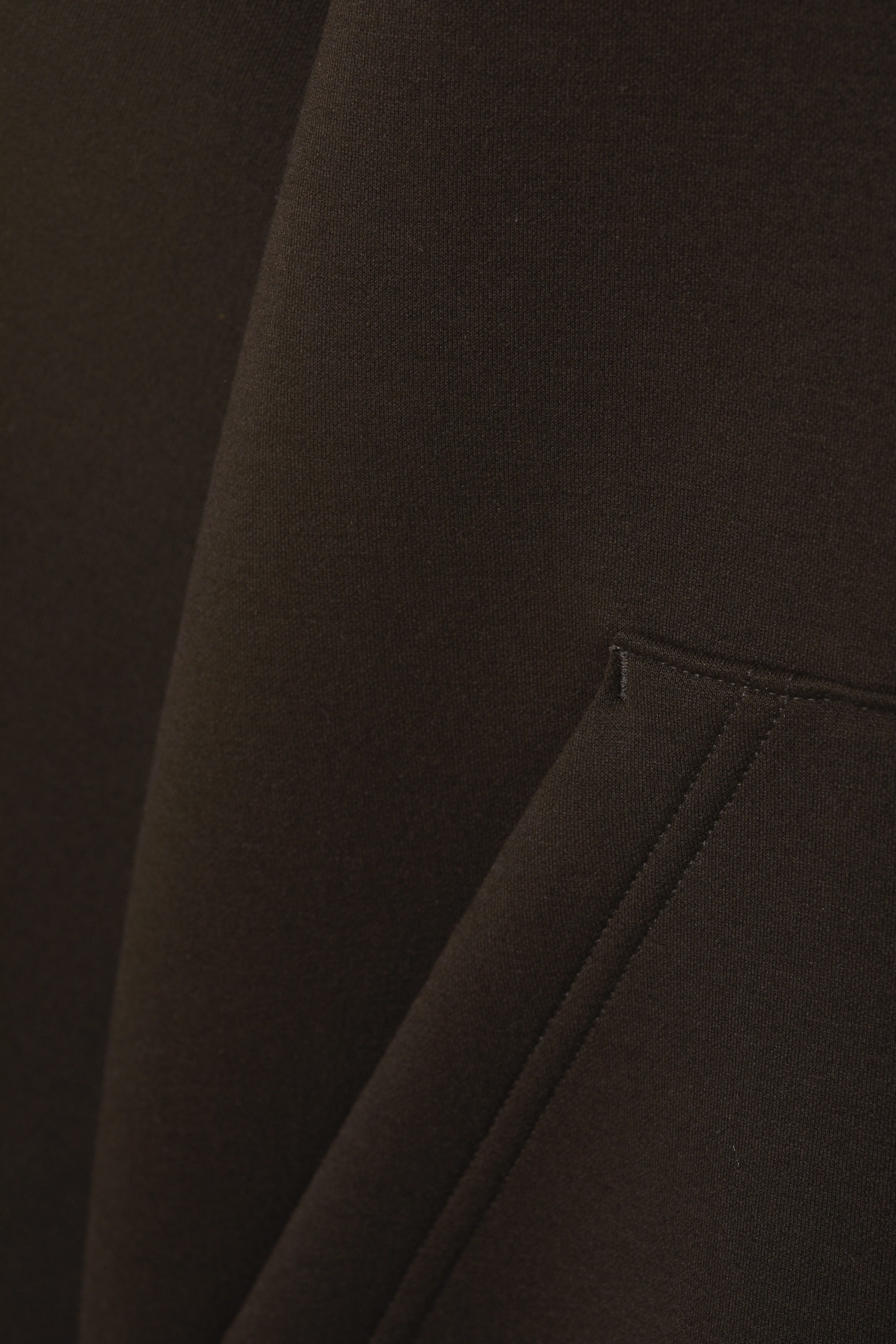 Dark Brown - Oversized Scuba Zip-Hoodie - 2