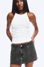 Elegie Black - Black - Denim Mini Skirt - 1