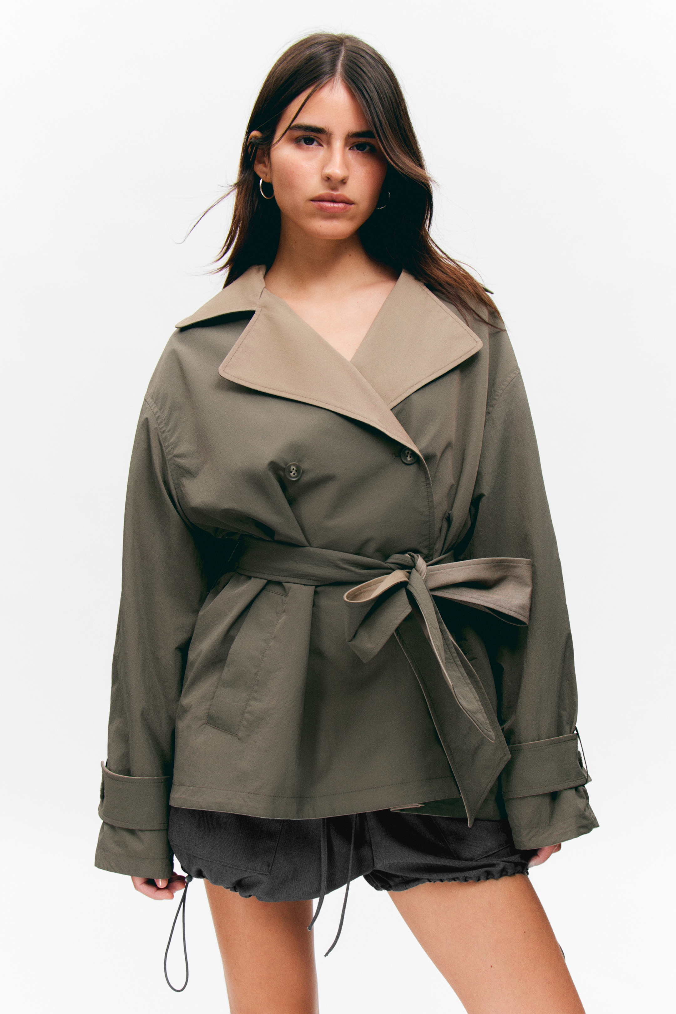 Agrandir l'image: Trench-coat réversible à double boutonnage - Beige et vert kaki - FEMME | H&M FR 3