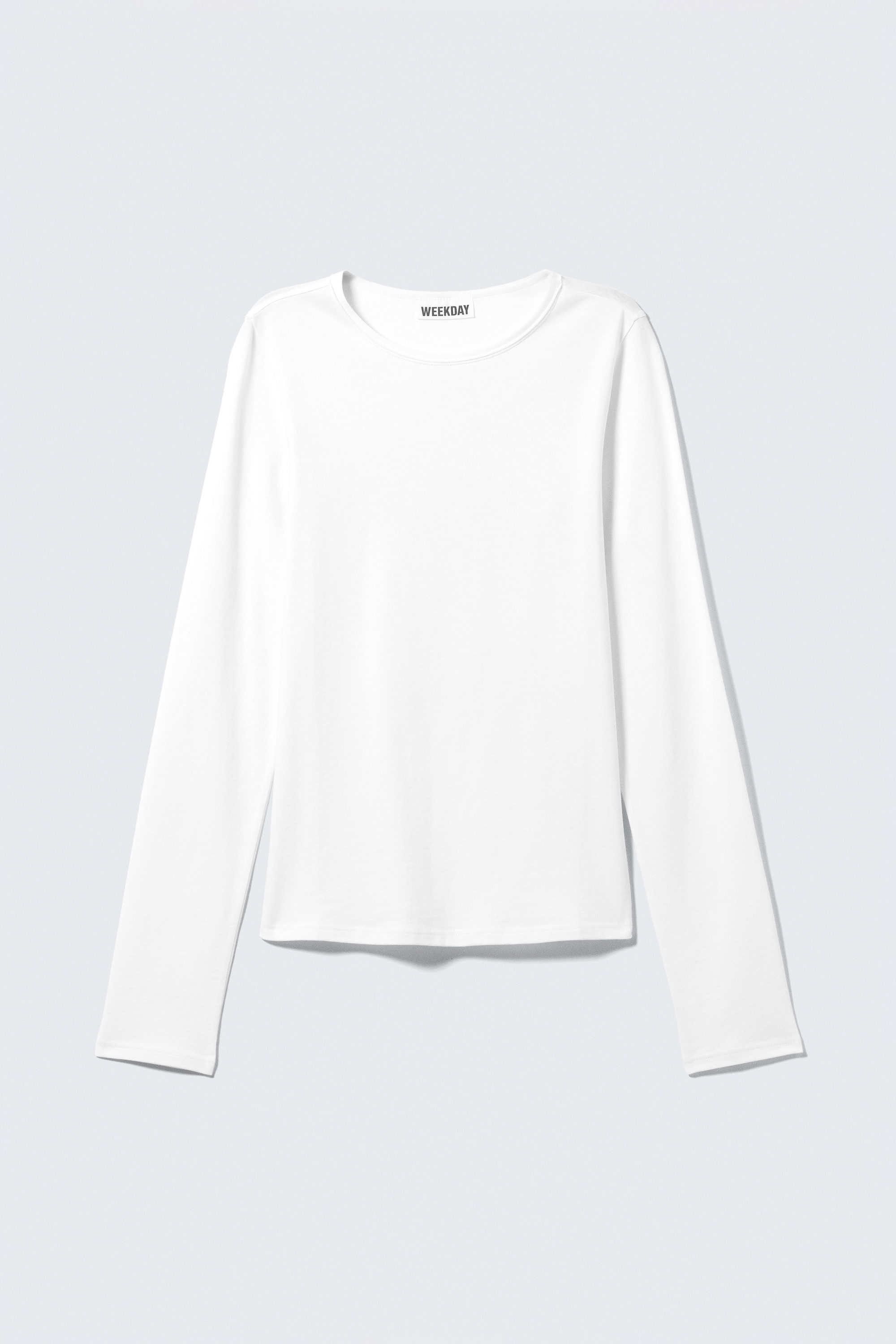 White - Soft Long-Sleeved Cotton Jersey Top - 3