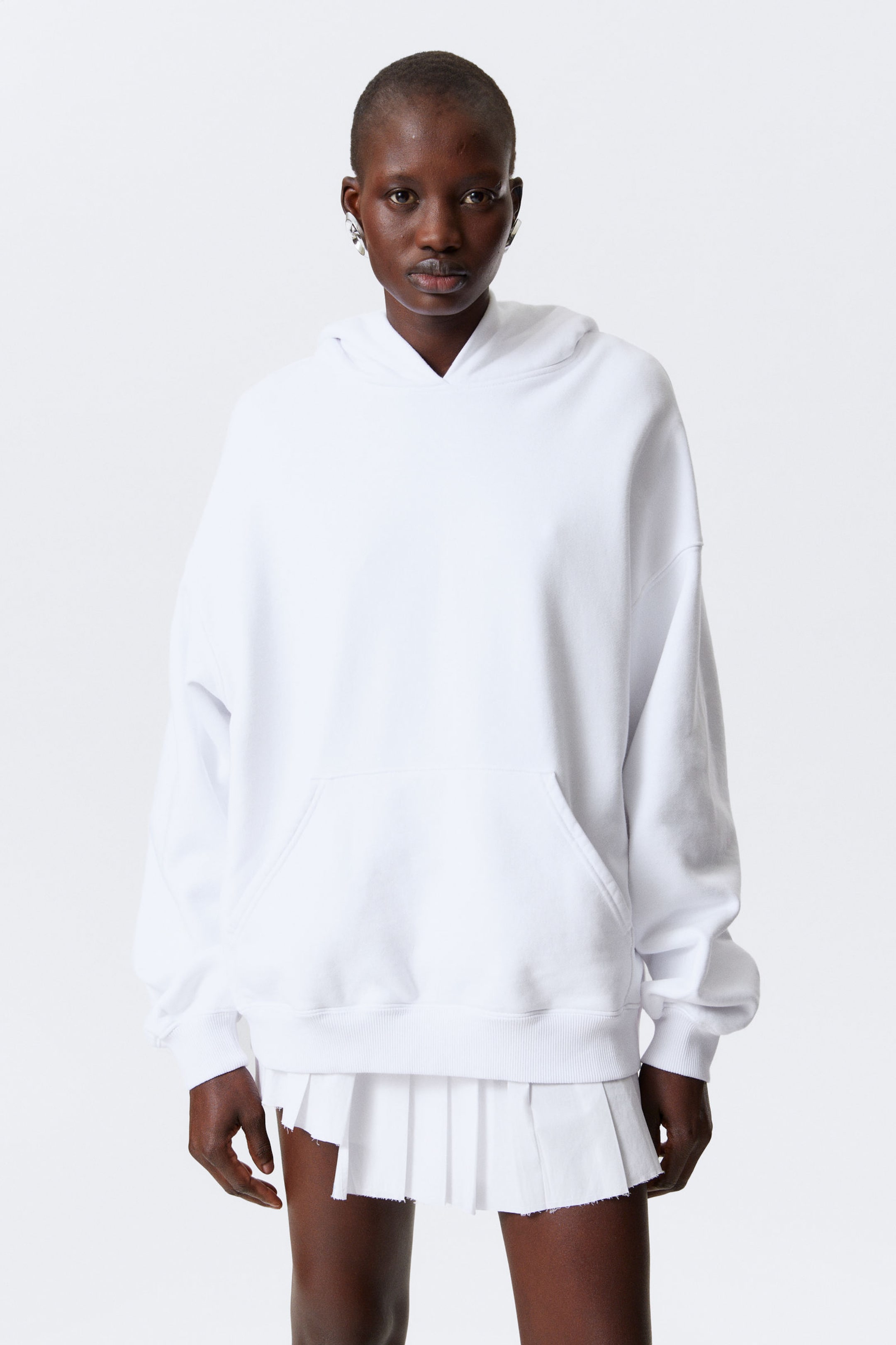 #FFFFFF - Schwerer Oversized-Hoodie - 1