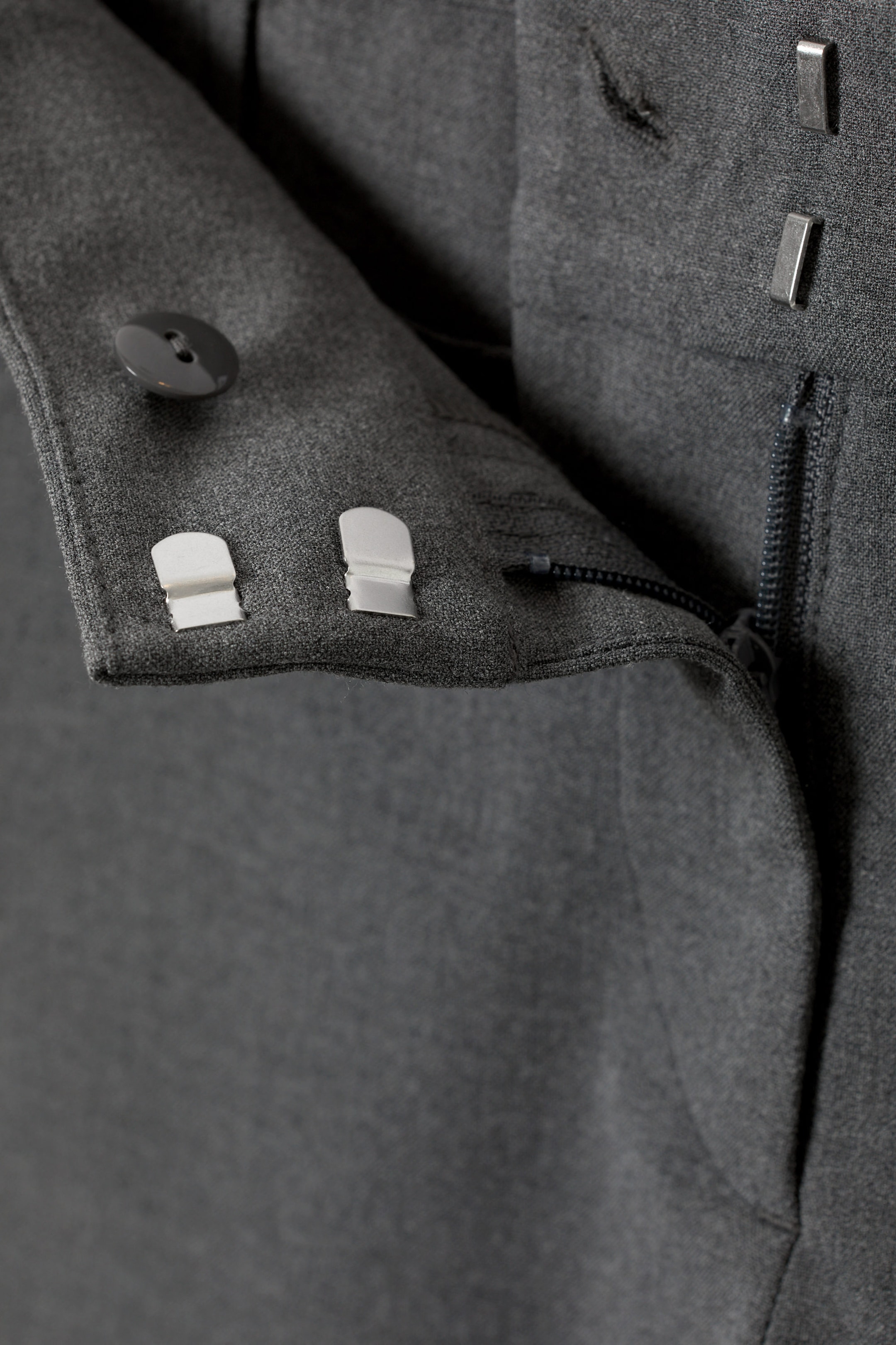 Donkergrijs - Slim fit capribroek - 1
