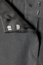 Donkergrijs - Slim fit capribroek - 1