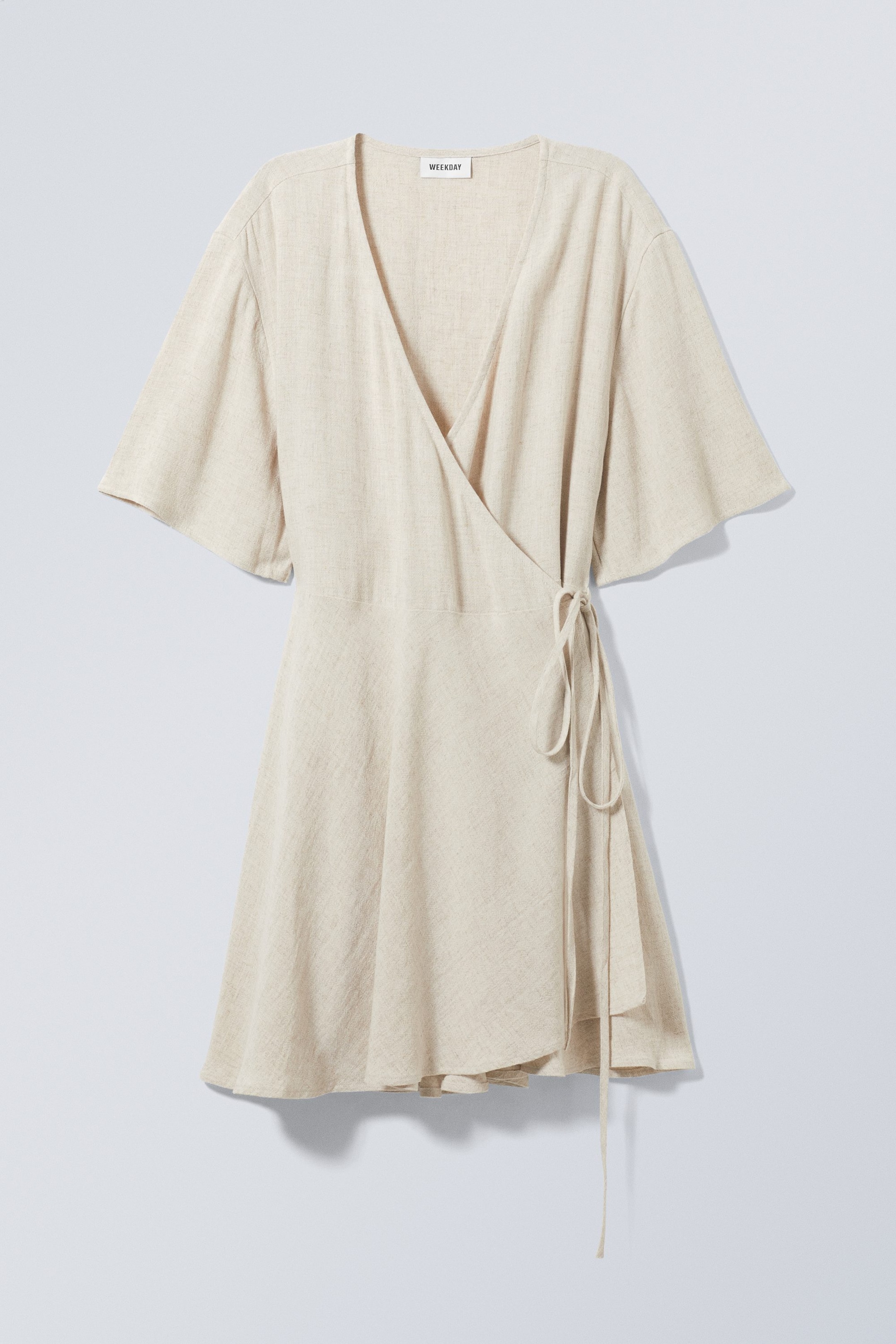 weekday linen dress Short Knitted Linen Blend Dress