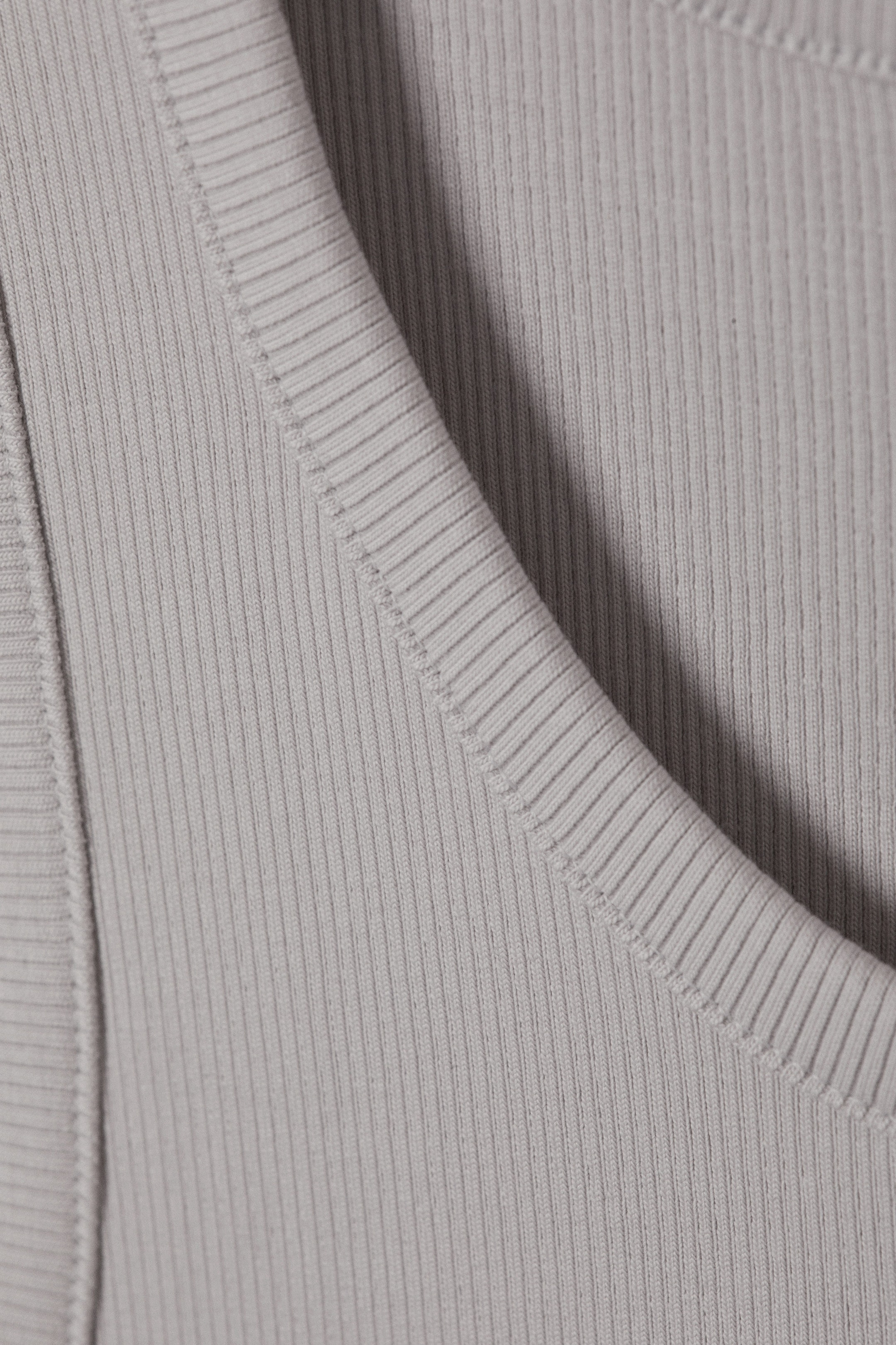 Light Grey - Classic Ribbed Tank Top - 2