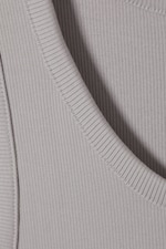 Ljusgrå - Classic ribbat linne - 1