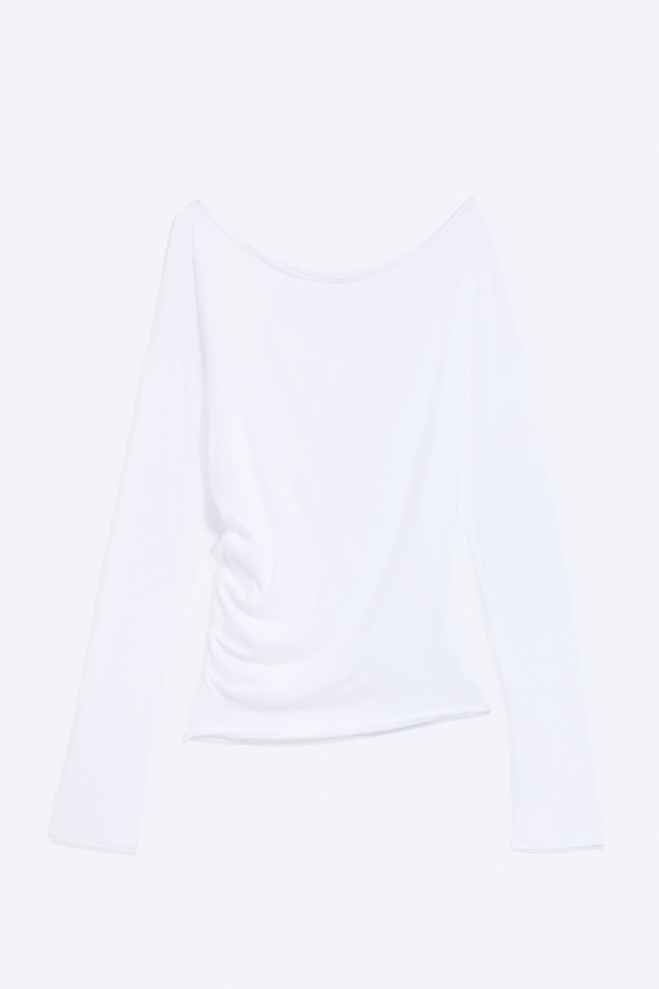 Wit - Off-shoulder top met lange mouwen - 3
