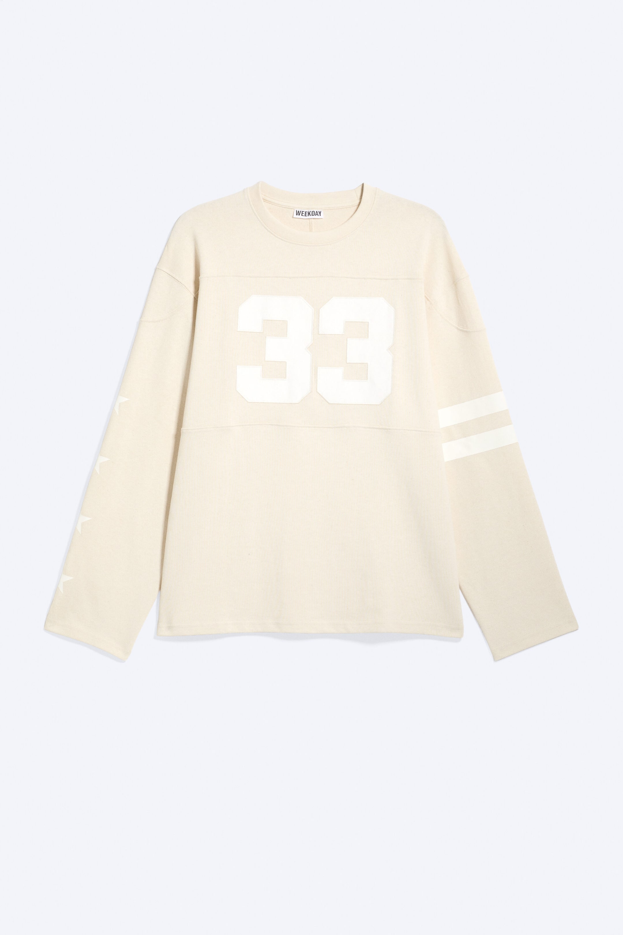 Helles Beige - 33 - College-Longsleeve mit lockerer Passform - 4