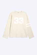 Helles Beige - 33 - College-Longsleeve mit lockerer Passform - 4