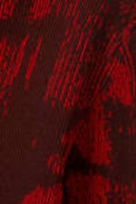 Roter Jacquard - Jacquard-Strickjacke mit Reißverschluss - 1