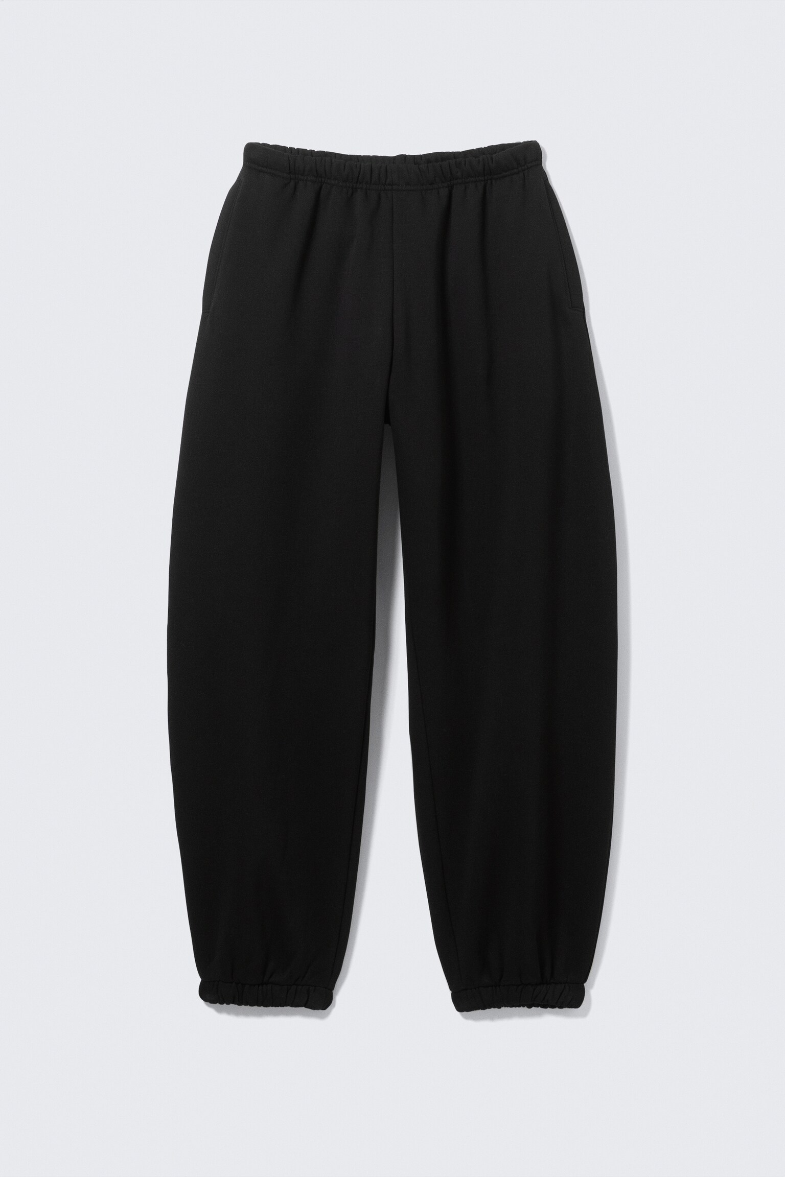 Loose Heavyweight Sweatpants - Black/Grey Melange - 2
