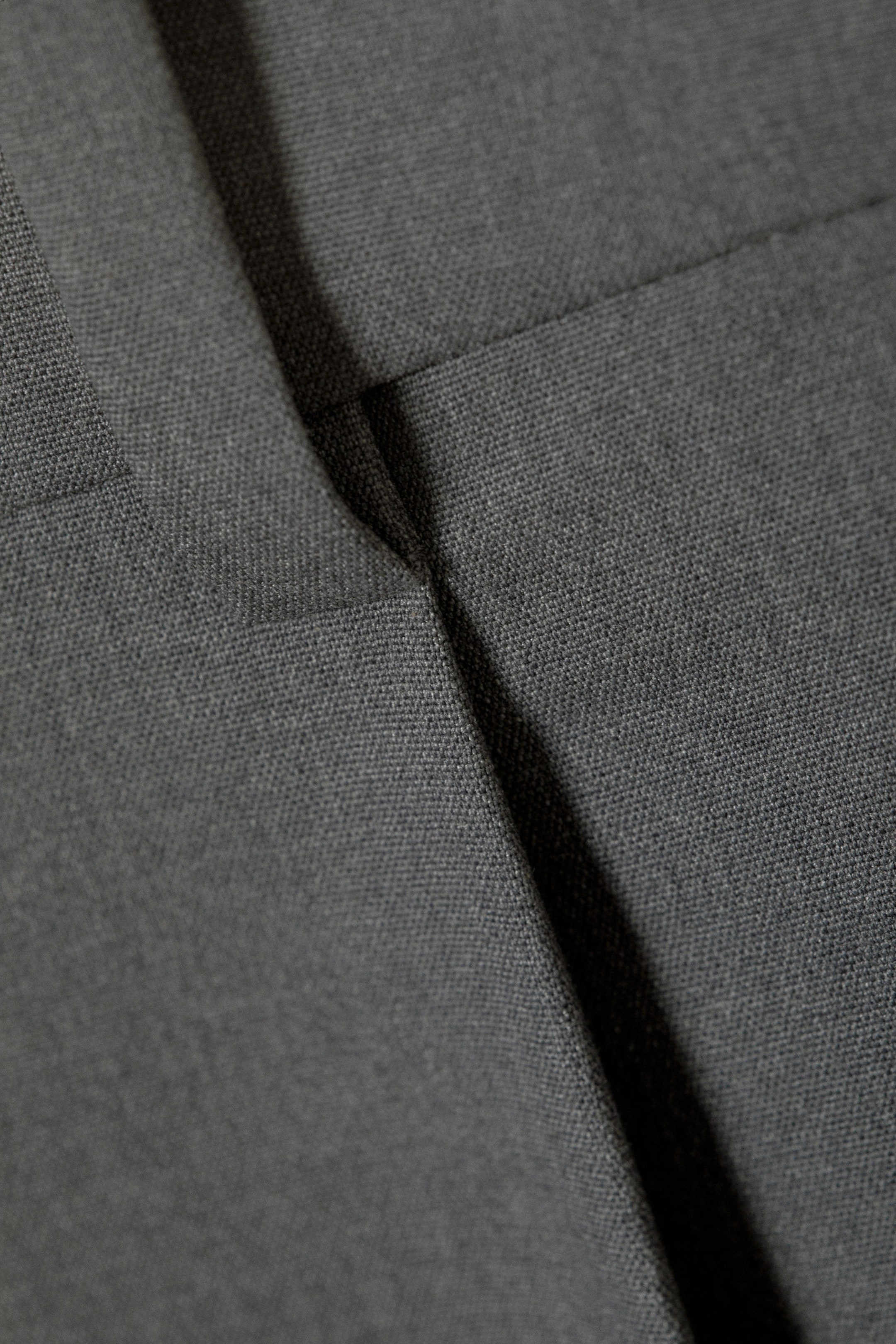 Donkergrijs - Relaxte pantalon met halfhoge taille en plooien - 5