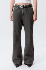 Risso Black - Black - Helix Low Rise Relaxed Flared Leg Jeans - 1