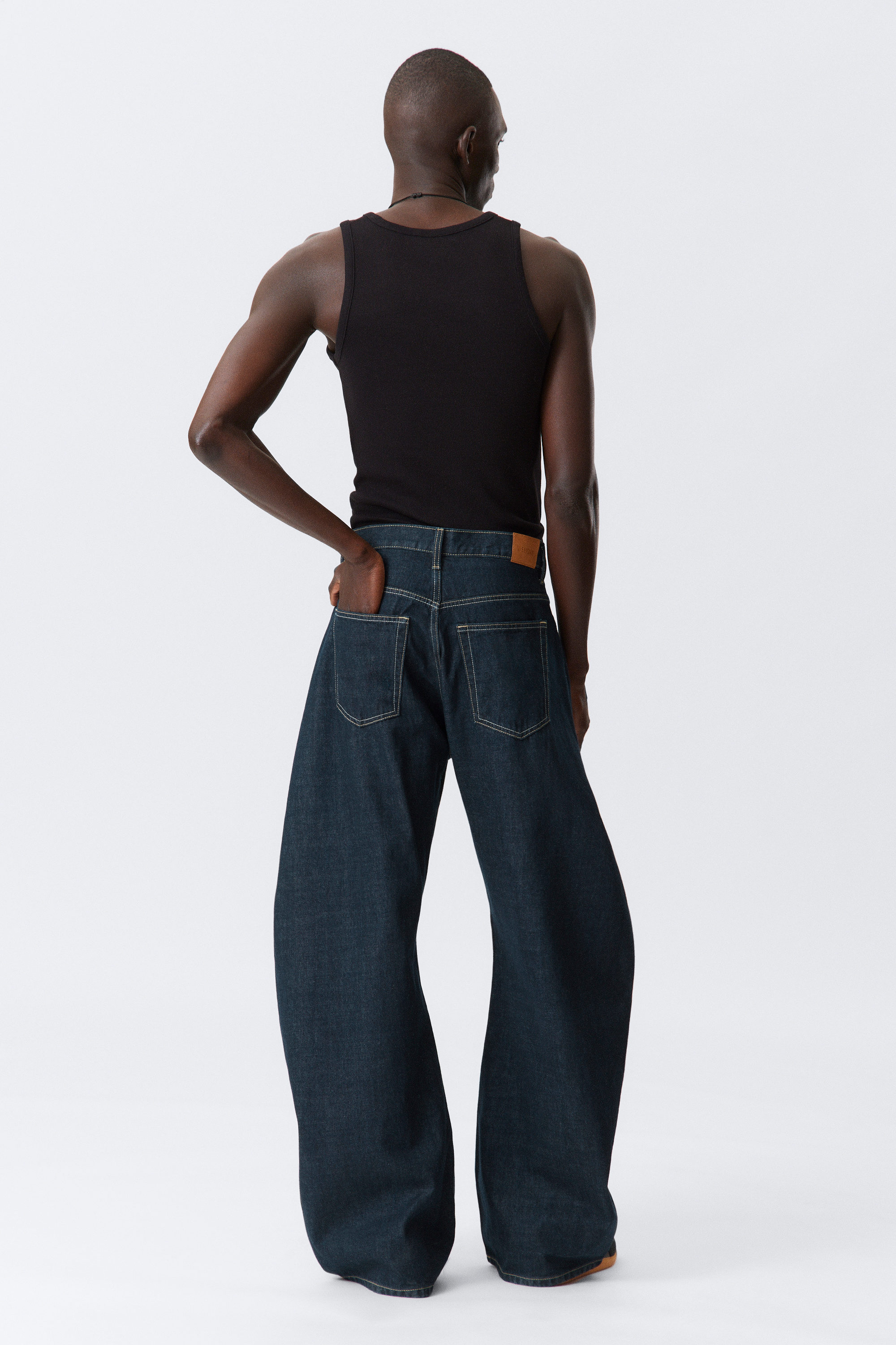 Blå - Solera Lediga Barrel Jeans - 12