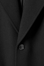 Black - Single Breasted Wool-blend Coat - 6