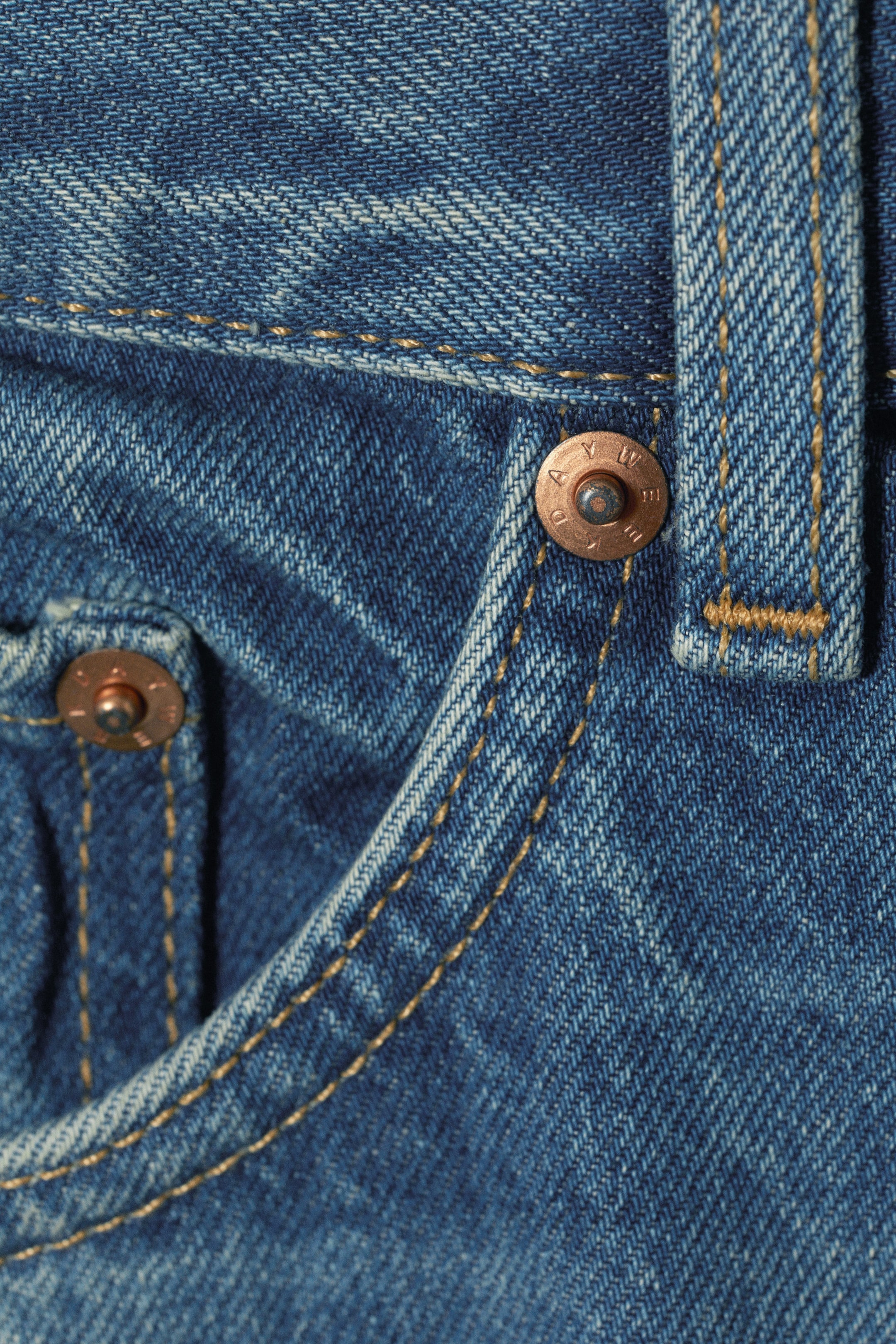Jackpot Blue - Medium Blue - Astro Mid Rise Loose Baggy Unisex Jeans - 1
