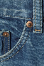 Jackpot Blue - Medium Blue - Astro Mid Rise Loose Baggy Unisex Jeans - 1