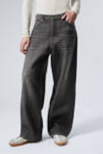 Ash Black - Black - Astro Loose Baggy Leg Jeans - 1