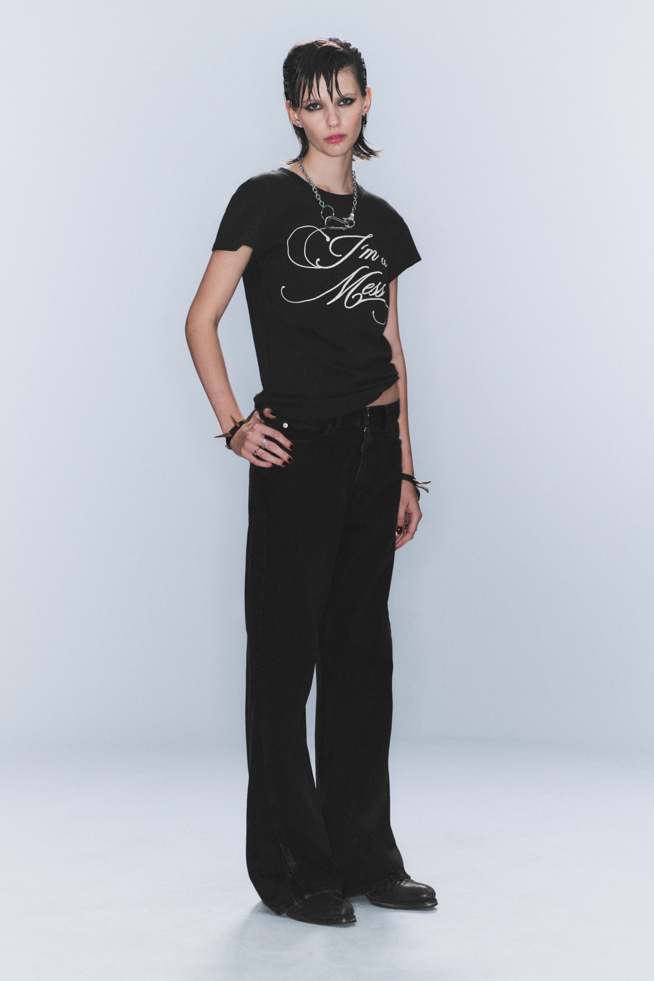 Washed Black - CM x LB Boo Bootleg Washed Black Unisex Jeans - 6