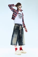 Canyon Blue - Dark Blue - Dunno Unisex Loose Fit Carpenter Jorts - 2