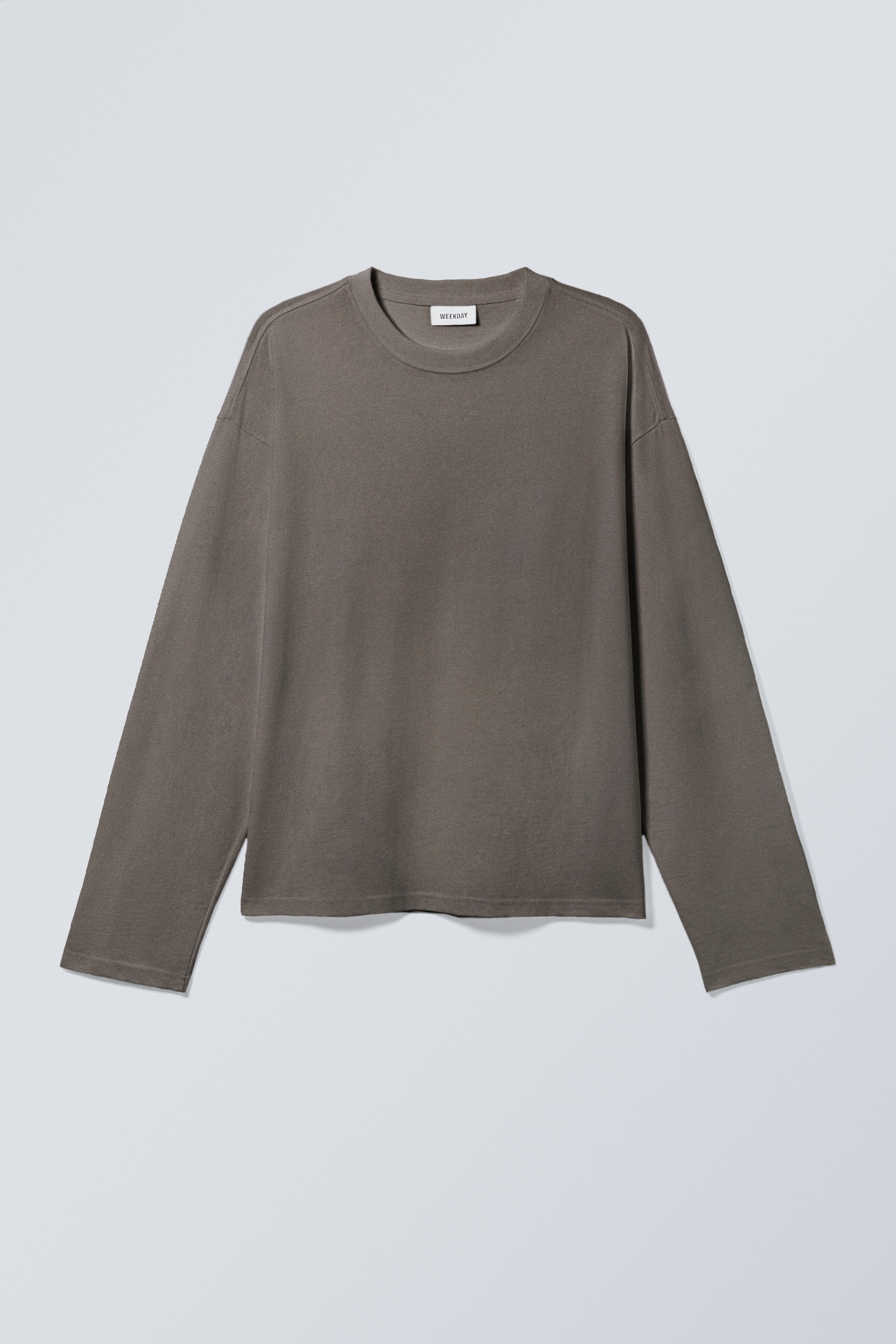 View larger image: Great Boxy Long Sleeve T-shirt - Dark Mole - Men | H&M GB 1