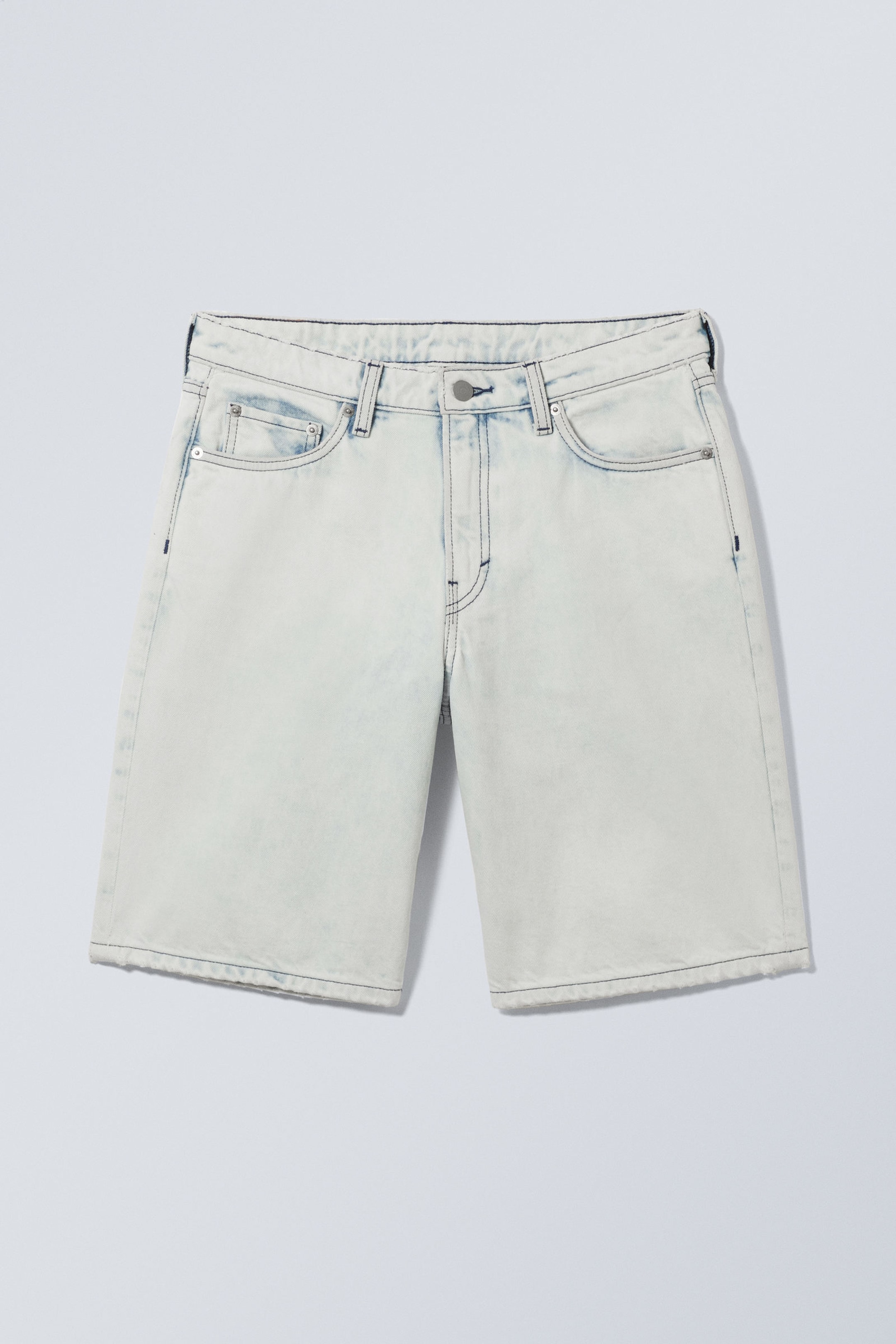 Blotch Blue - Monterey Low Rise Denim Shorts - 1