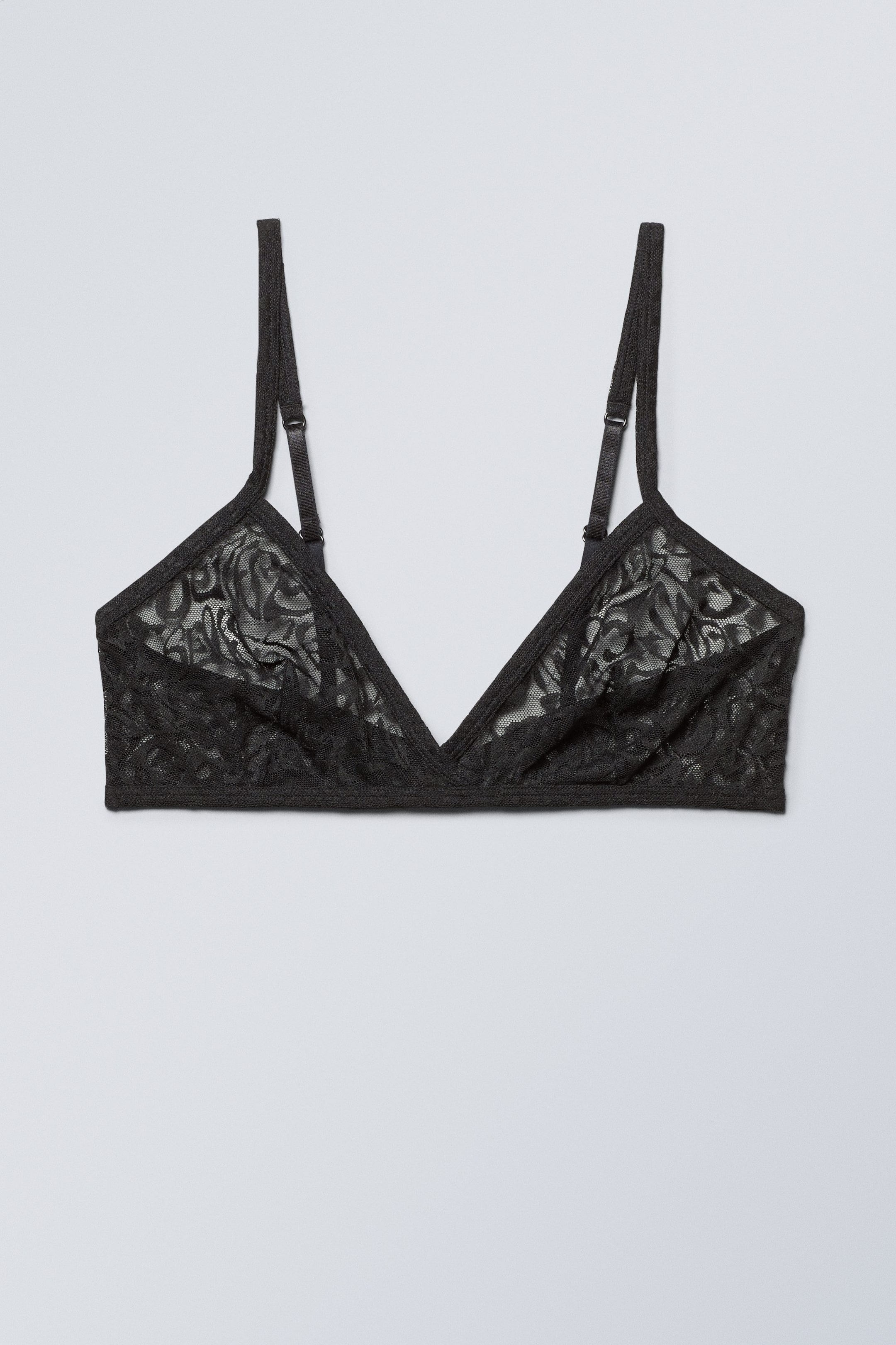 Svart - Trekantsbralette i mesh Bonnie - 0