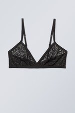 Svart - Trekantsbralette i mesh Bonnie - 0